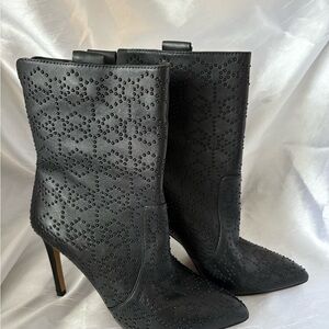 Vince Camuto Black Studded Heeled Boots